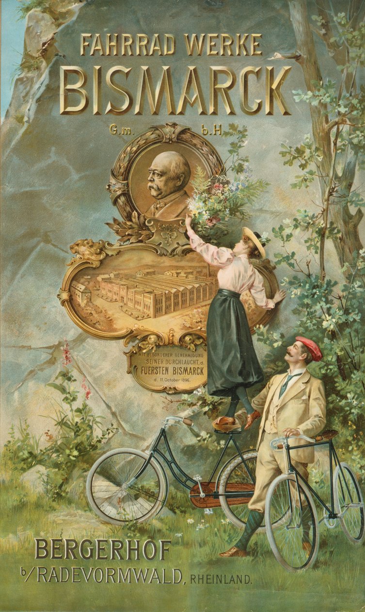ملصق إعلاني عن Fahrrad Werke Bismarck بواسطة غير معروف غير معروف
