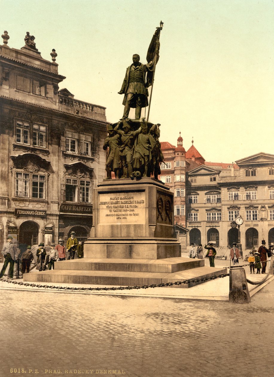 Radetzky التذكاري في براغ ، 1890 (بطاقة بريدية ملونة) بواسطة غير معروف غير معروف