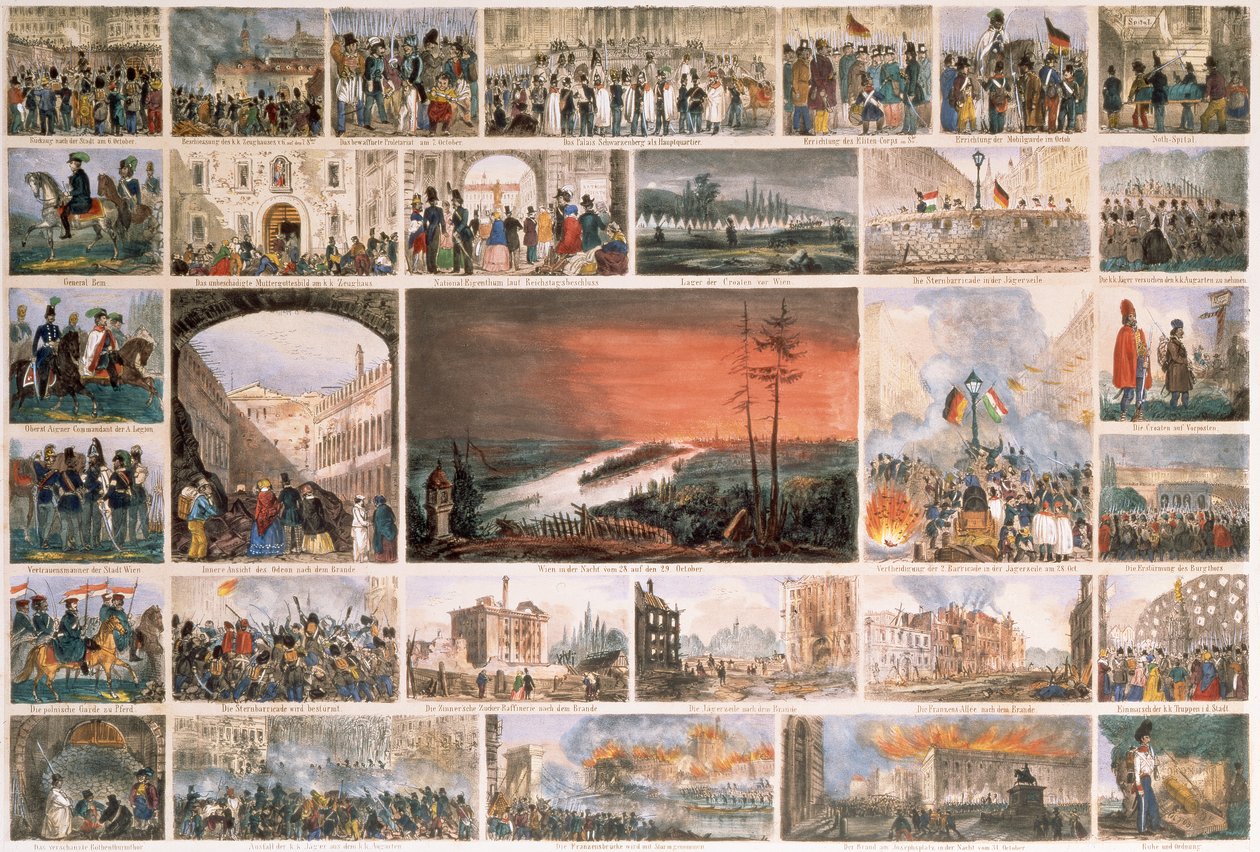 الثورة في فيينا: يجبر الأمير ألفريد ويندشغراتز فيينا على الاستسلام بعد انتفاضة ثالثة في 6 أكتوبر 1848 بواسطة غير معروف غير معروف