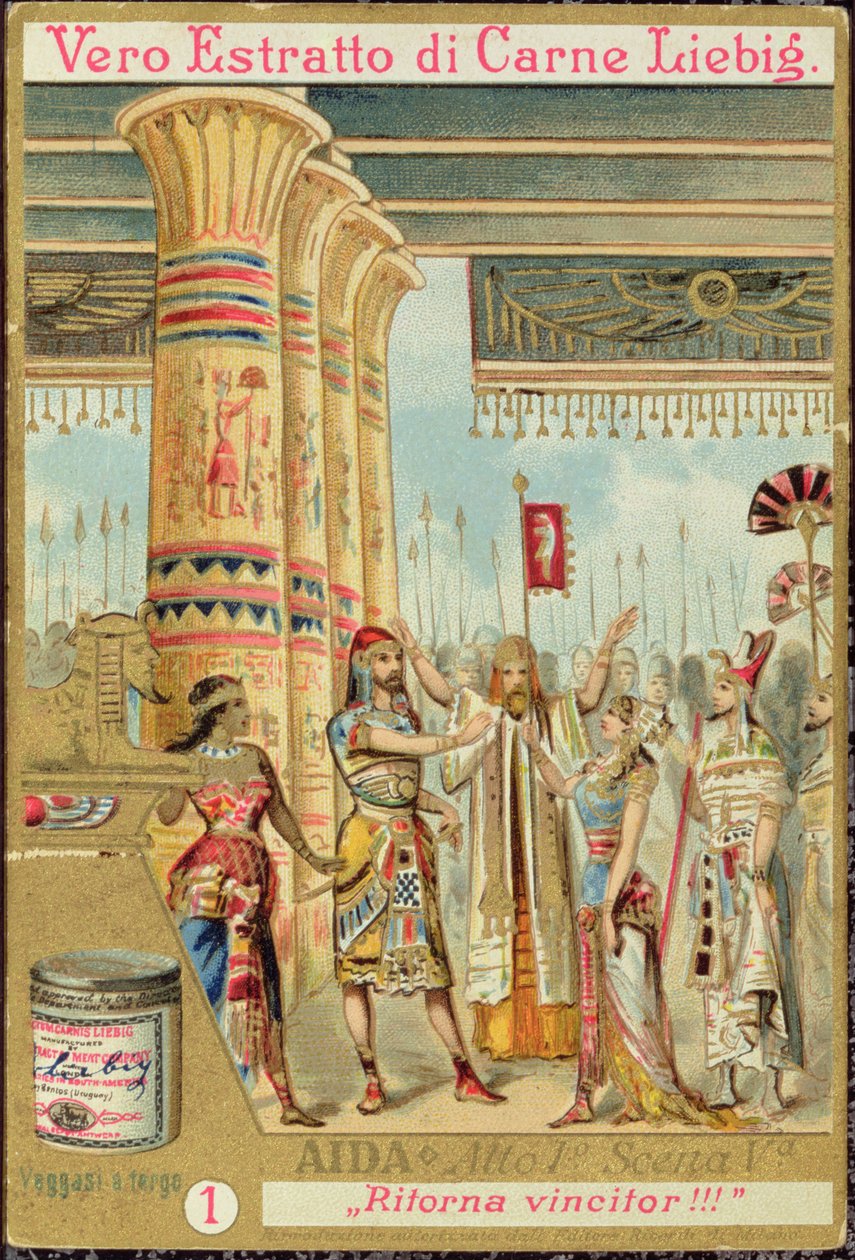 مشهد من الفصل الأول ، المشهد الخامس من أوبرا عايدة ، بقلم جوزيبي فيردي (1813-1901) بواسطة غير معروف غير معروف
