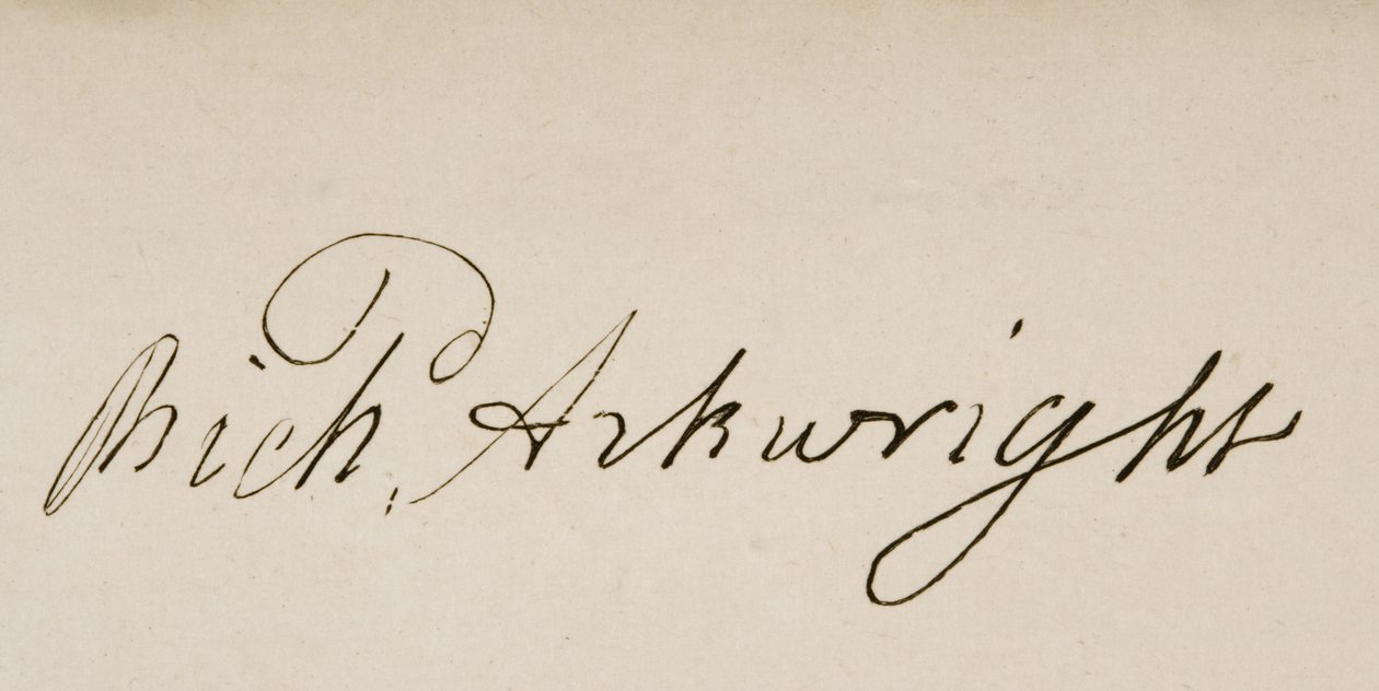 توقيع السير ريتشارد أركرايت (1732-1793) بواسطة غير معروف غير معروف