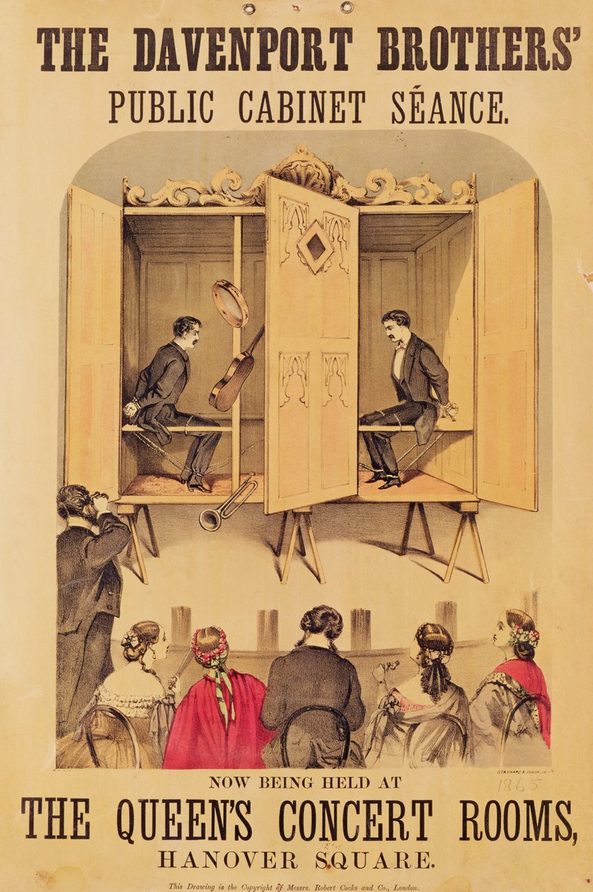 الإخوة دافنبورت ، ملصق لـ Seance ، 1865 بواسطة غير معروف غير معروف