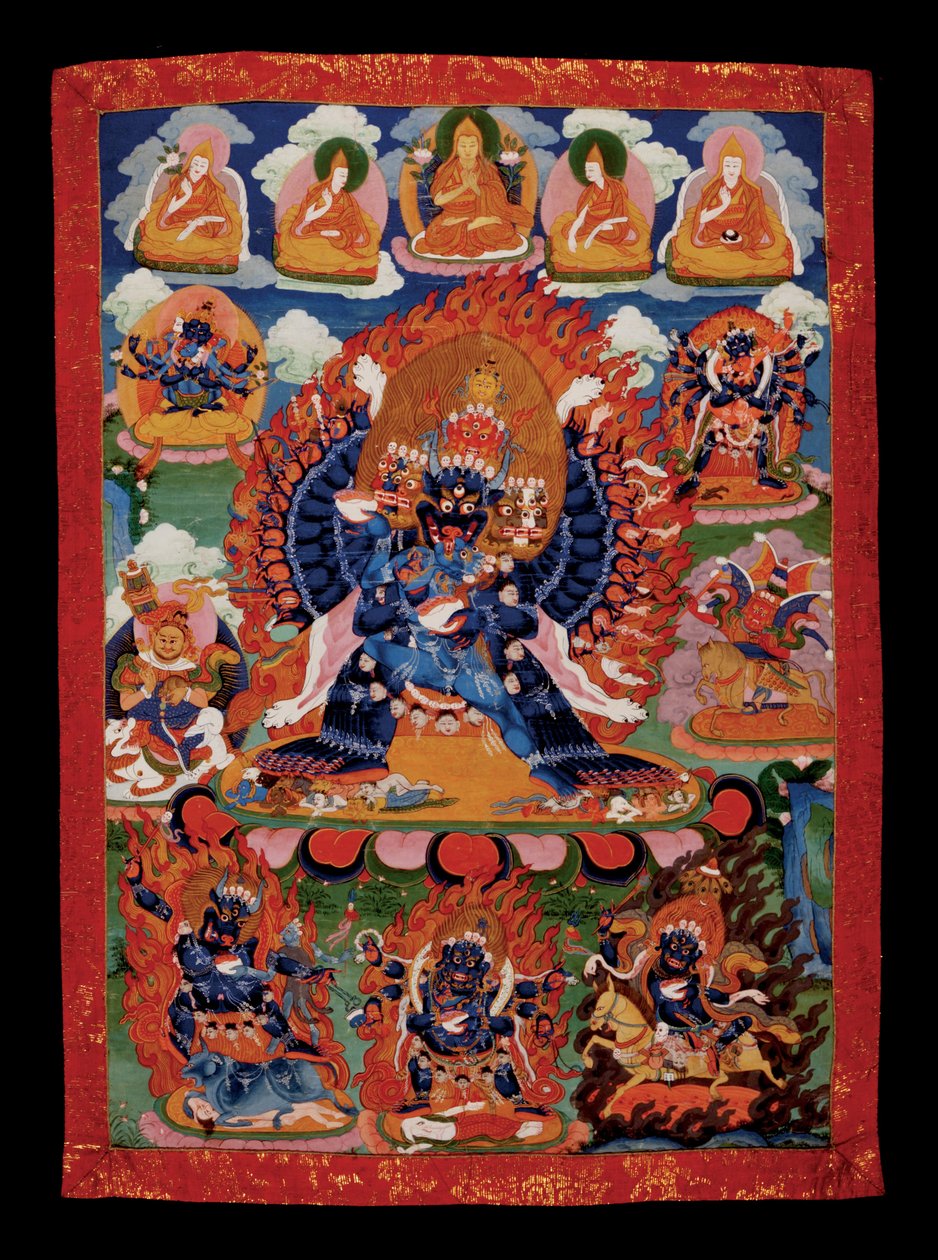 التبت - قسم من Yamantaka Thanka (نصب تذكاري) بواسطة غير معروف غير معروف