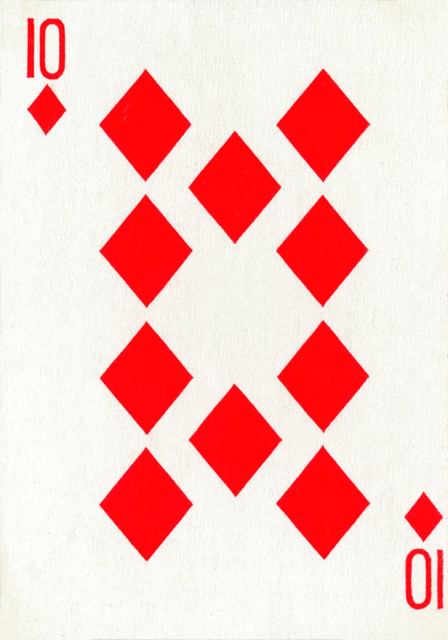 10 من الألماس من مجموعة أوراق لعب Goodall & Son Ltd. ، c1940 بواسطة غير معروف