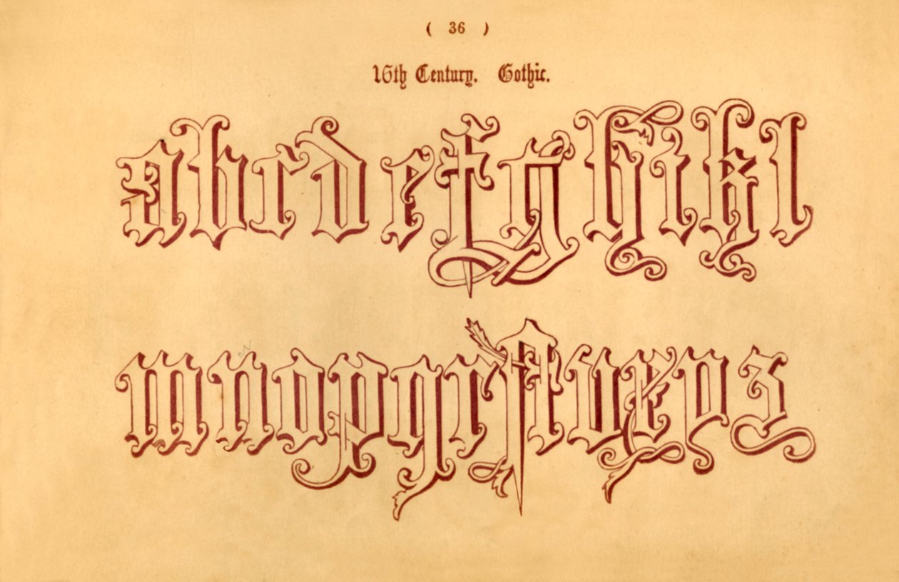 القرن السادس عشر. القوطية .1862 بواسطة غير معروف