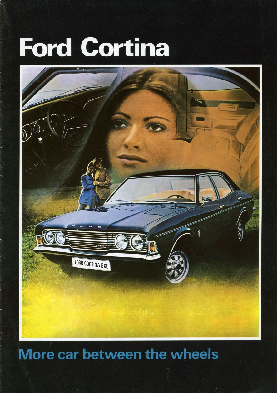 1972 غطاء كتيب مبيعات فورد كورتينا Mk3. بواسطة غير معروف
