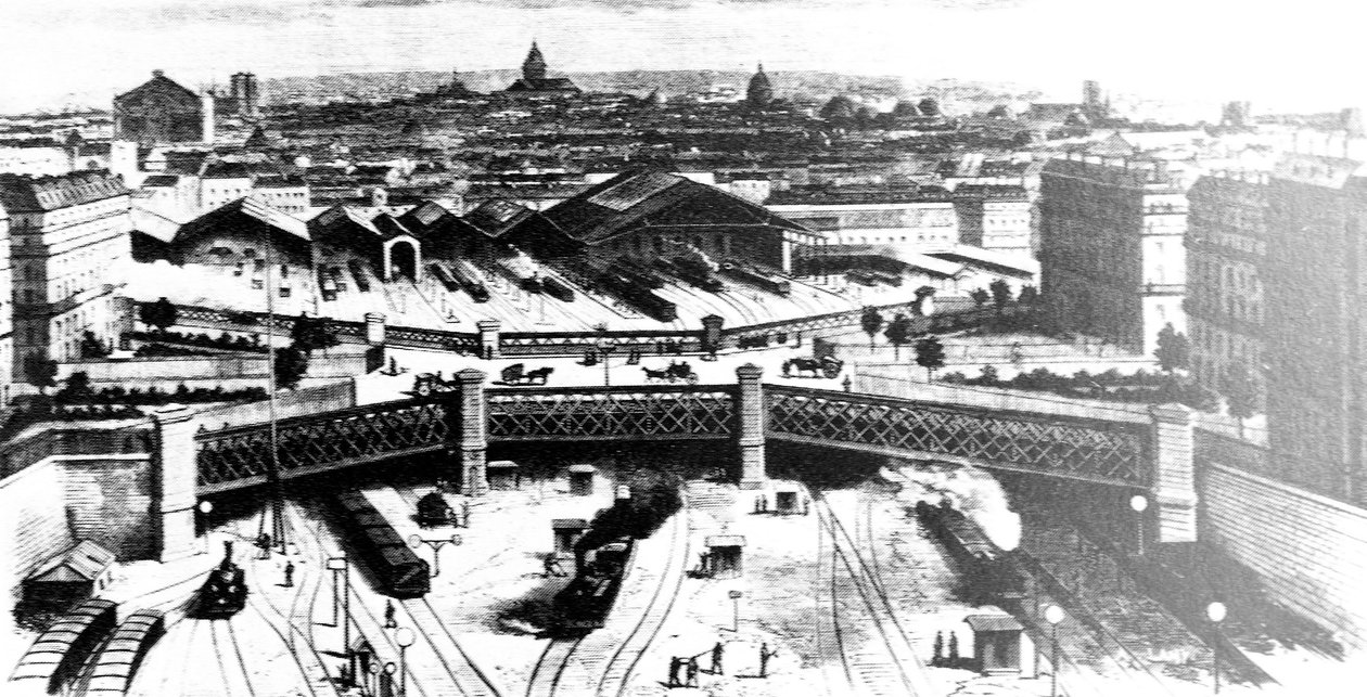 2295 Gare St lazare في باريس عام 1900 المحفوظات بواسطة غير معروف
