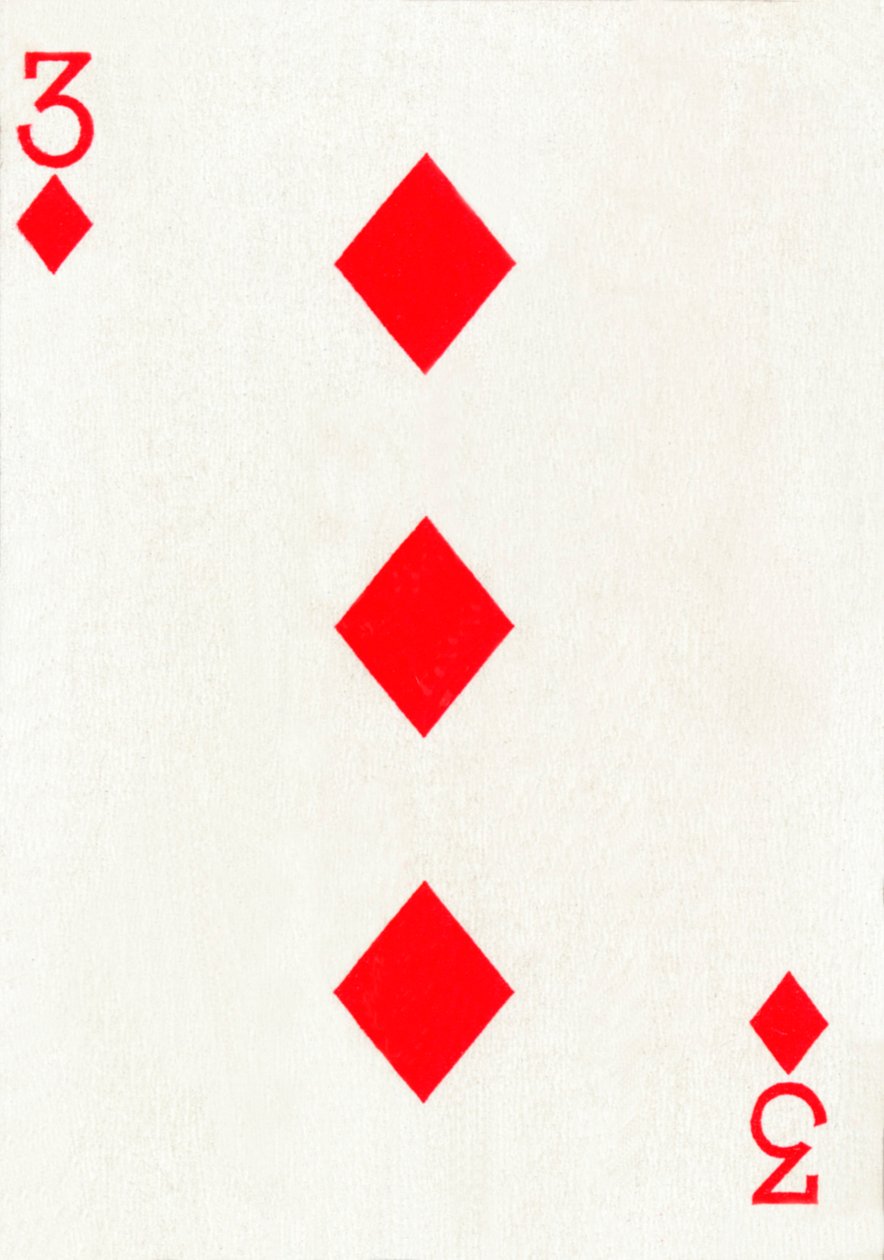 3 من الألماس من مجموعة أوراق لعب Goodall & Son Ltd. ، c1940 بواسطة غير معروف