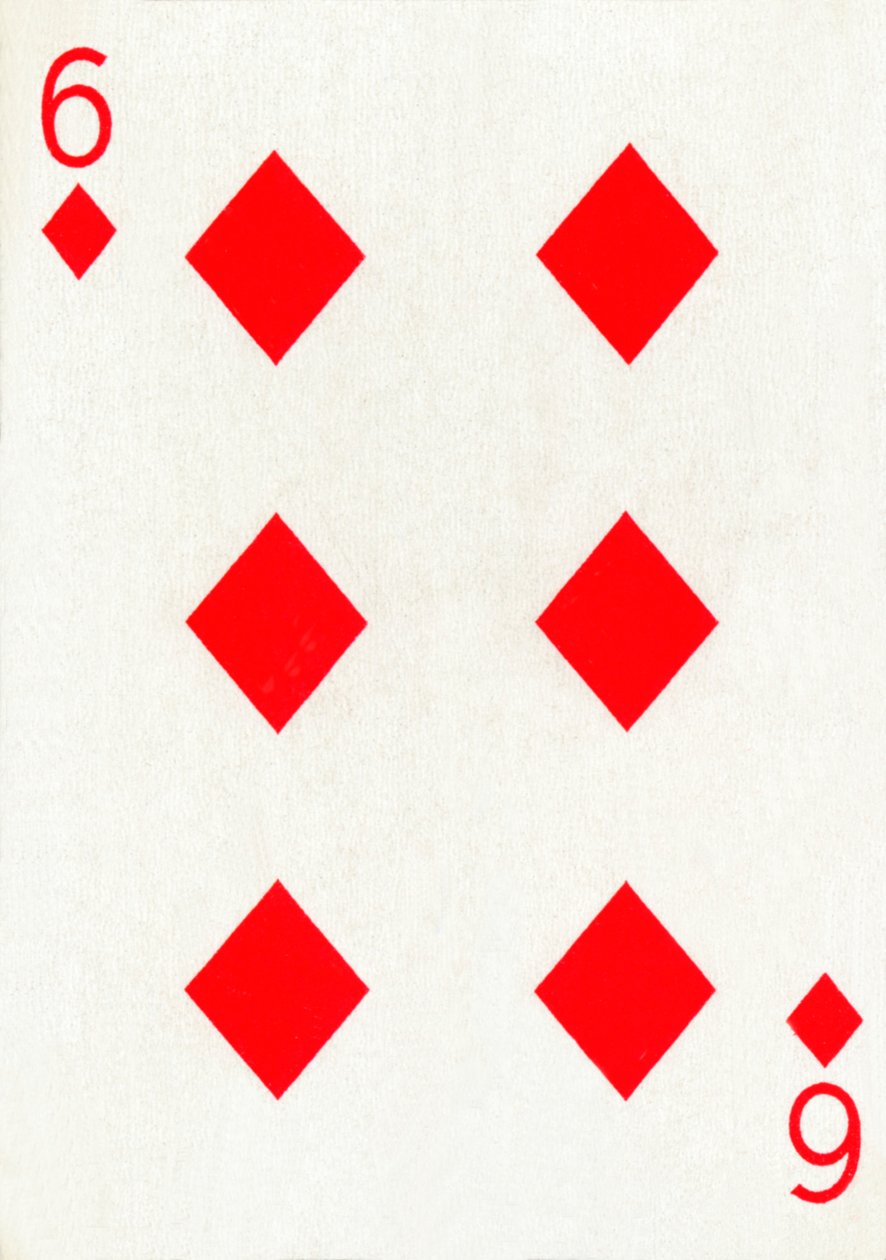 6 من الألماس من مجموعة أوراق لعب Goodall & Son Ltd. ، c1940 بواسطة غير معروف