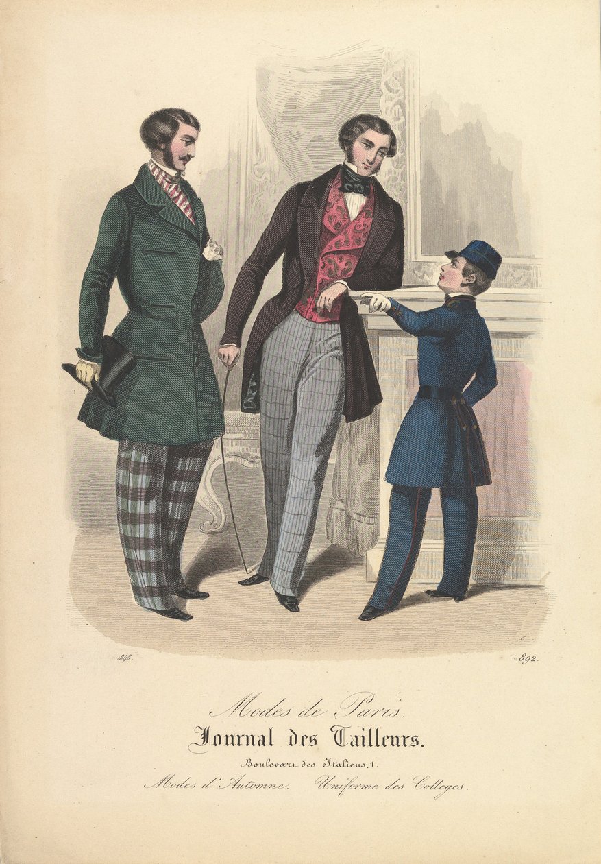 892 من Modes de Paris ، Journal des Tailleurs ، 1848. بواسطة غير معروف