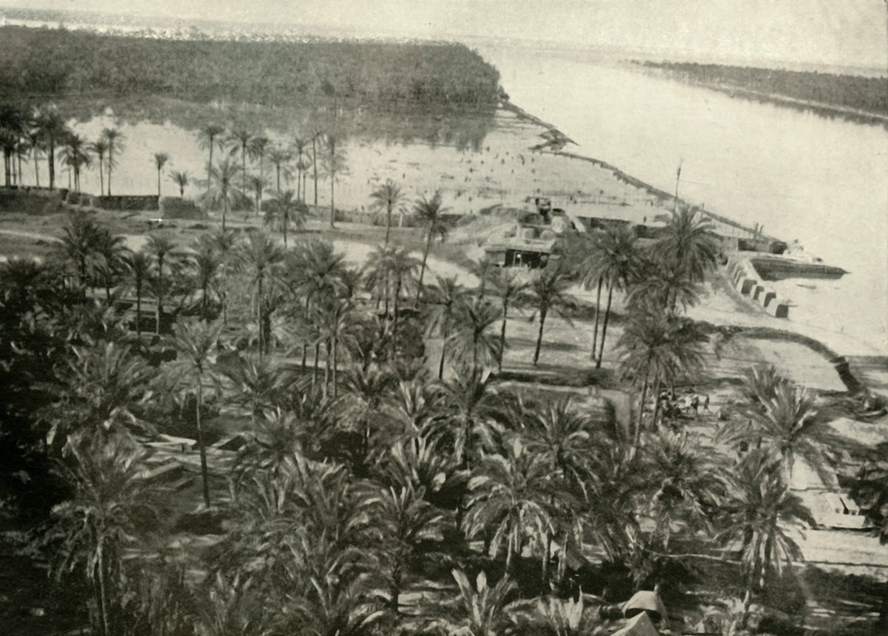 موقع بريطاني على نهر دجلة ، 1919. بواسطة غير معروف