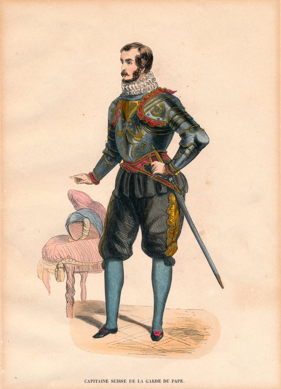 كابتن الباباوات الحرس السويسري ، c.1900s بواسطة غير معروف