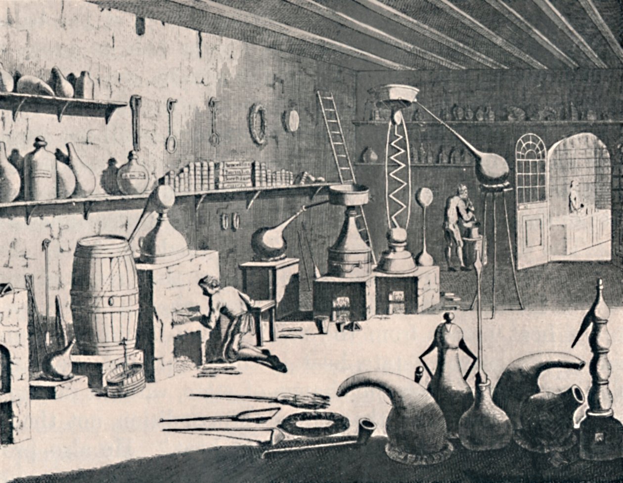 مختبر كيميائي عام 1747 ، 1747 ، 1904 بواسطة غير معروف