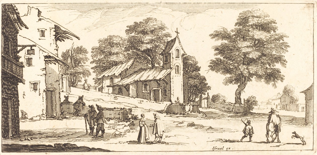 كنيسة في عام 1635 أو بعده. بواسطة غير معروف
