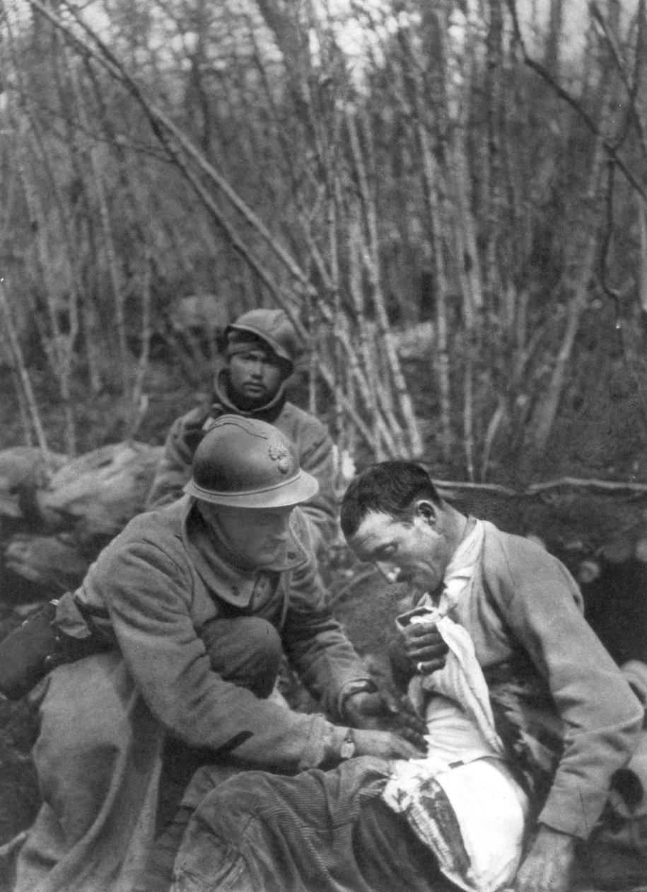 جرح جنود فرنسيين ، الحرب العالمية الأولى ، فرنسا ، 1916 بواسطة غير معروف