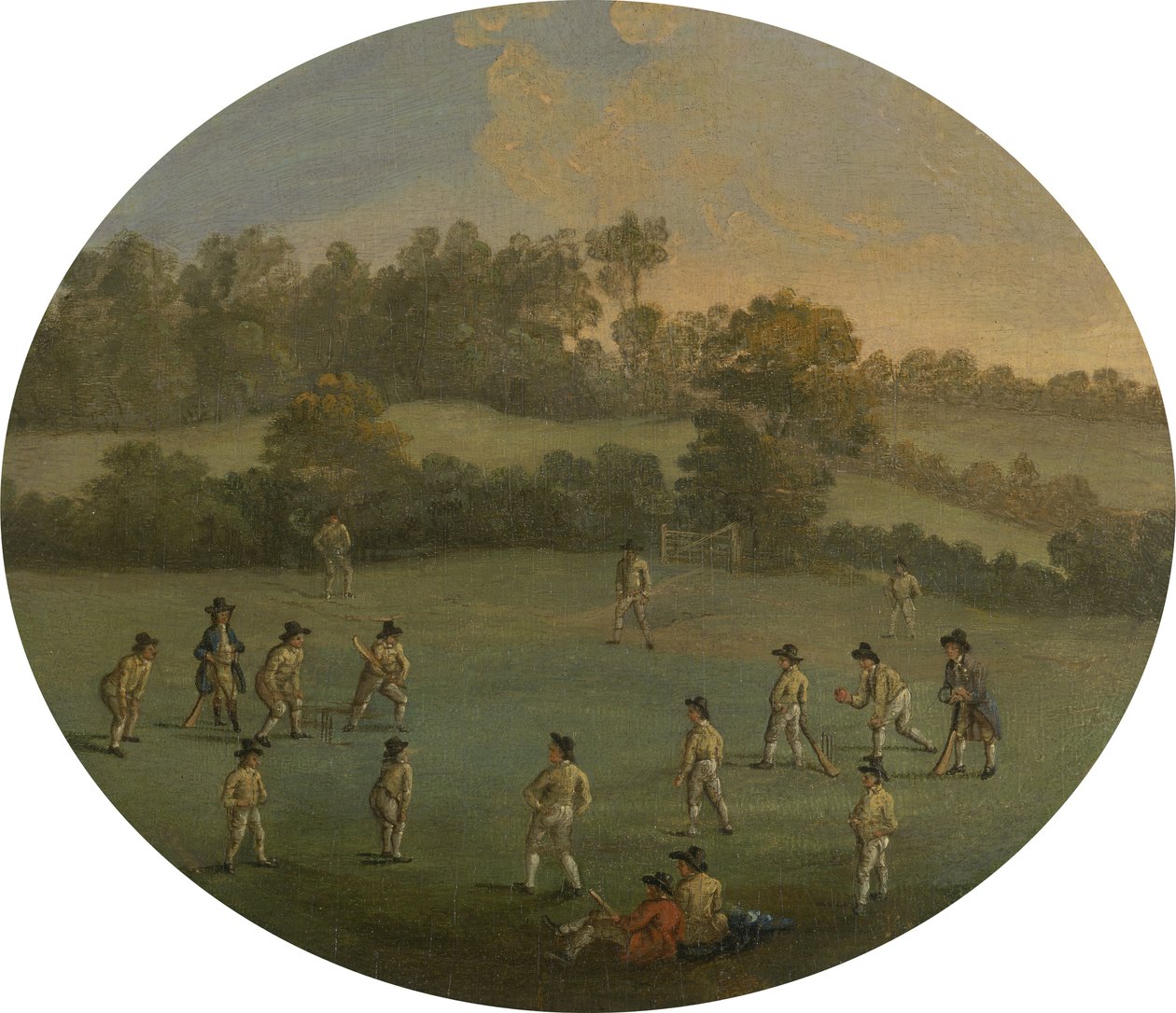 لعبة الكريكيت The Royal Academy Club في Marylebone Fields ، الآن Regent's Park ، بين 1790 و بواسطة غير معروف