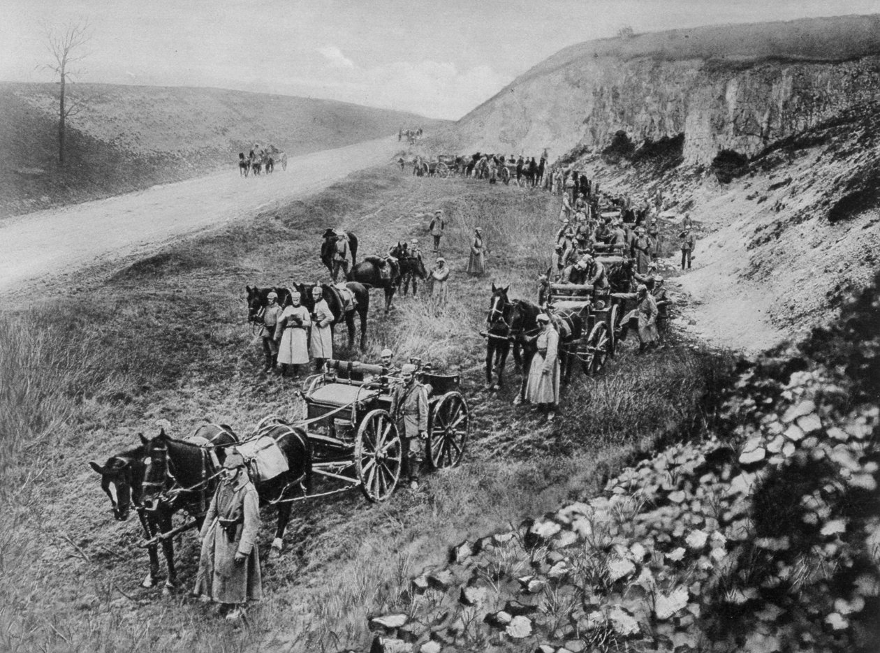 وحدة مدفع رشاش ألمانية ، الحرب العالمية الأولى ، 1915 بواسطة غير معروف