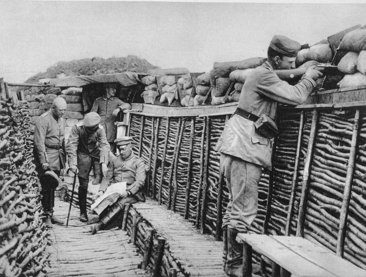خندق ألماني ، الحرب العالمية الأولى ، 1915 بواسطة غير معروف