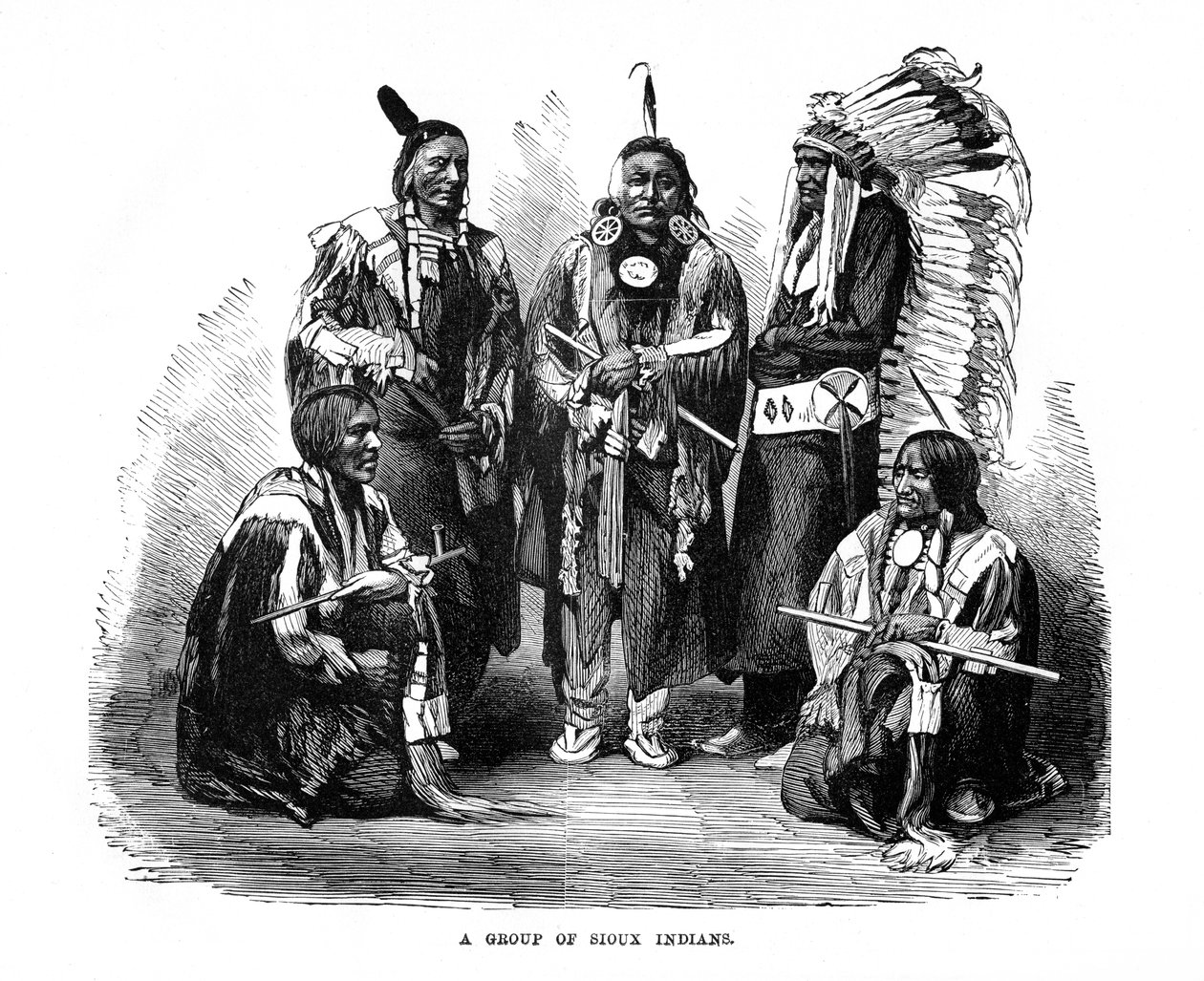 مجموعة من هنود سيوكس ، 1872 بواسطة غير معروف
