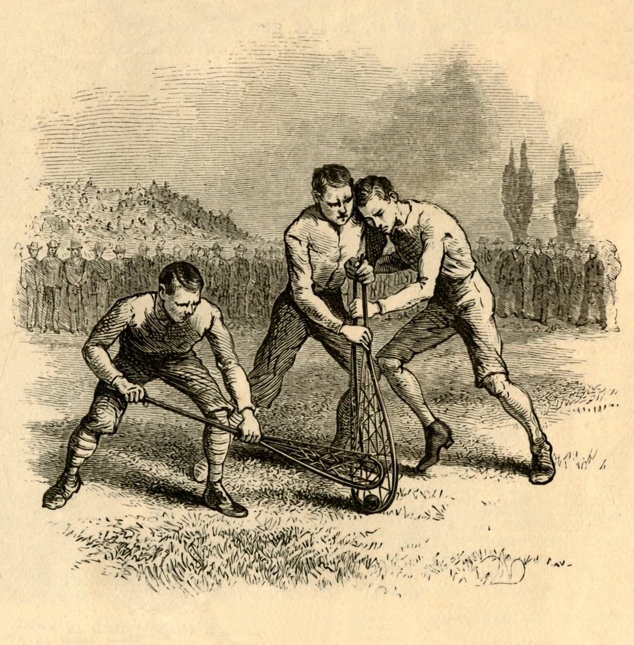 A Scrimmage حية ، 1881. بواسطة غير معروف