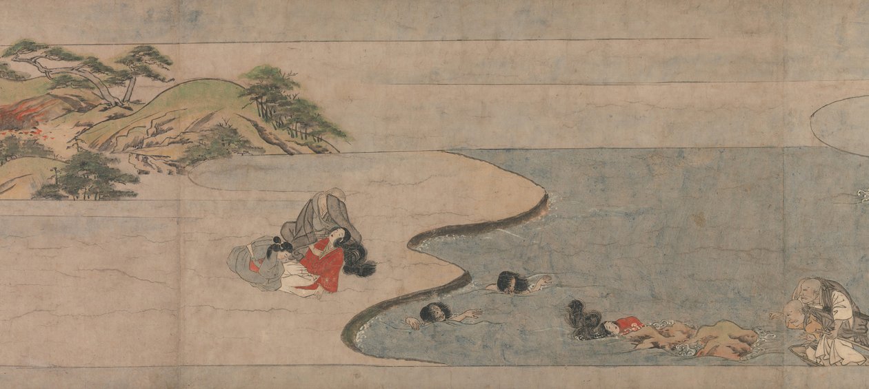 حكاية طويلة لليلة خريف Aki no yo nagamonogatari، ca. 1400. بواسطة غير معروف