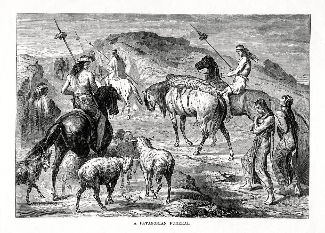 جنازة باتاغونية ، 1877 بواسطة غير معروف