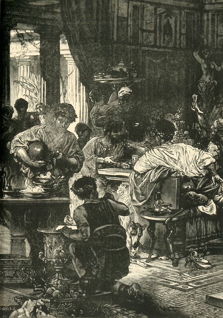 مأدبة رومانية ، 1890. بواسطة غير معروف