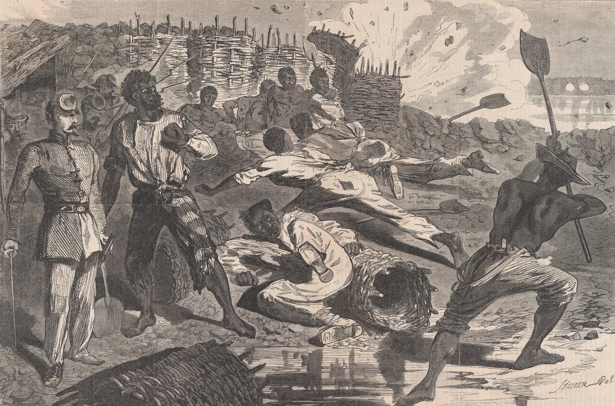 قذيفة في الخنادق المتمردة Harper's Weekly ، المجلد. السابع ، 17 يناير 1863. بواسطة غير معروف