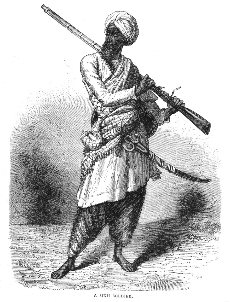 جندي سيخي ، c1880 بواسطة غير معروف