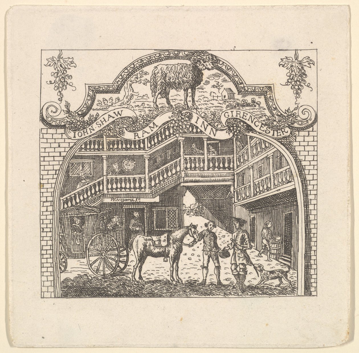 بطاقة تافرن لجون شو ، 1790. بواسطة غير معروف