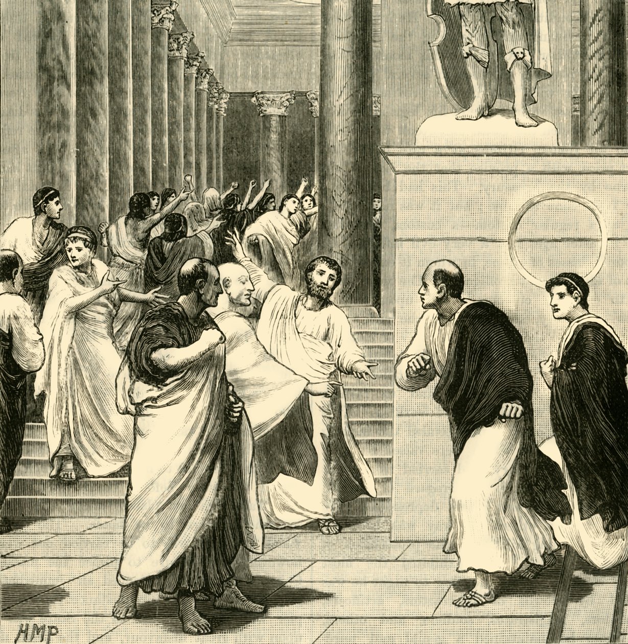 صراع في المنتدى في روما ، 1890. بواسطة غير معروف