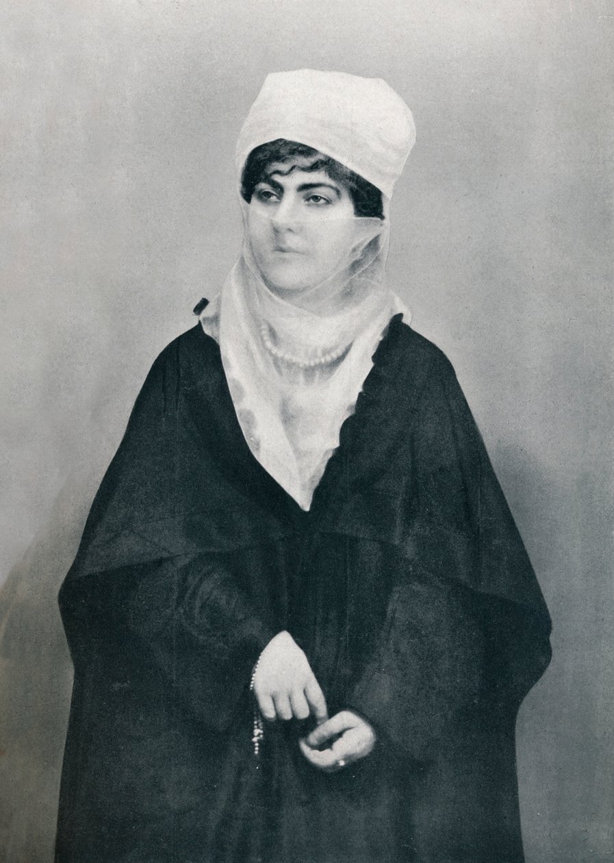 سيدة تركية بالزي الخارجي 1912 بواسطة غير معروف