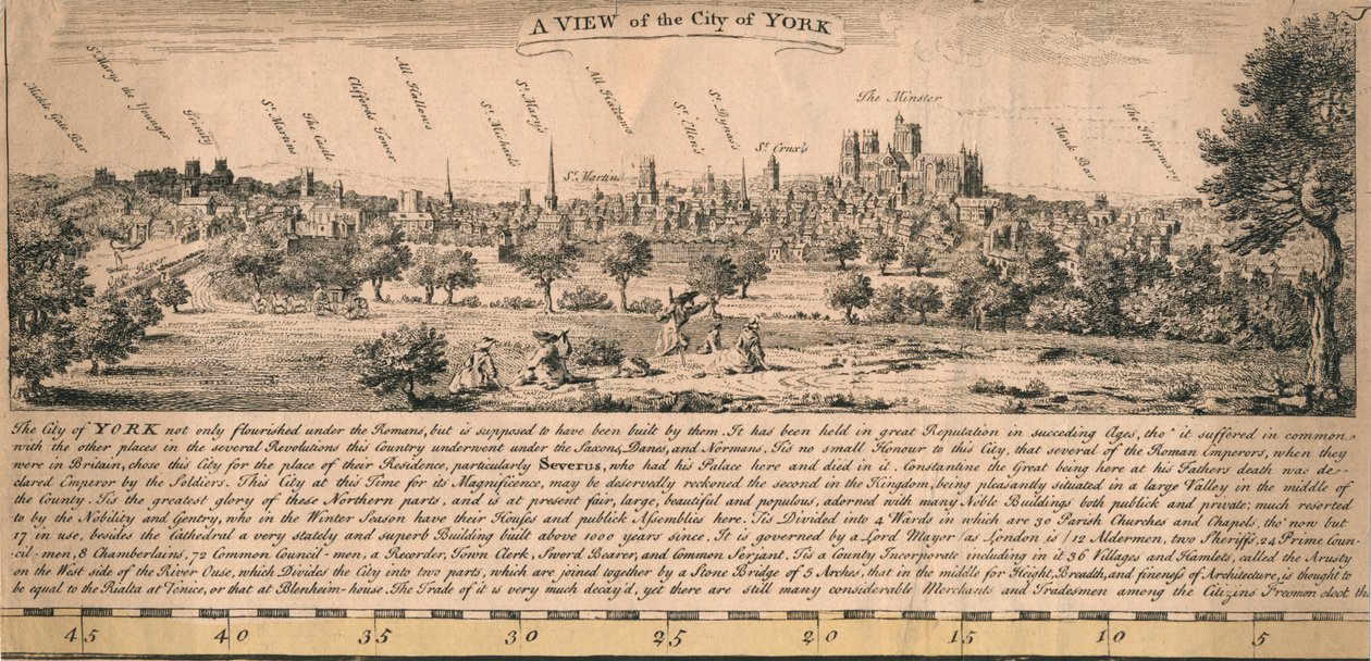 منظر لمدينة يورك ، c1770s. بواسطة غير معروف