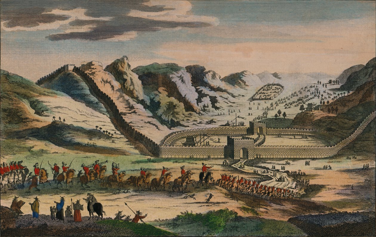 منظر لسور الصين العظيم المشهور ، 1782 بواسطة غير معروف