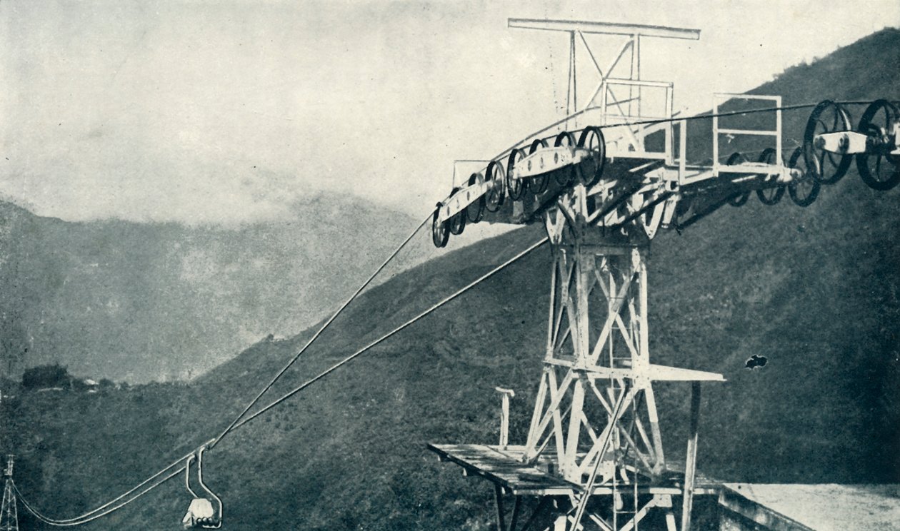 مشهد على سكة حديد حبل ، أو Ropeway ، 1922. بواسطة غير معروف