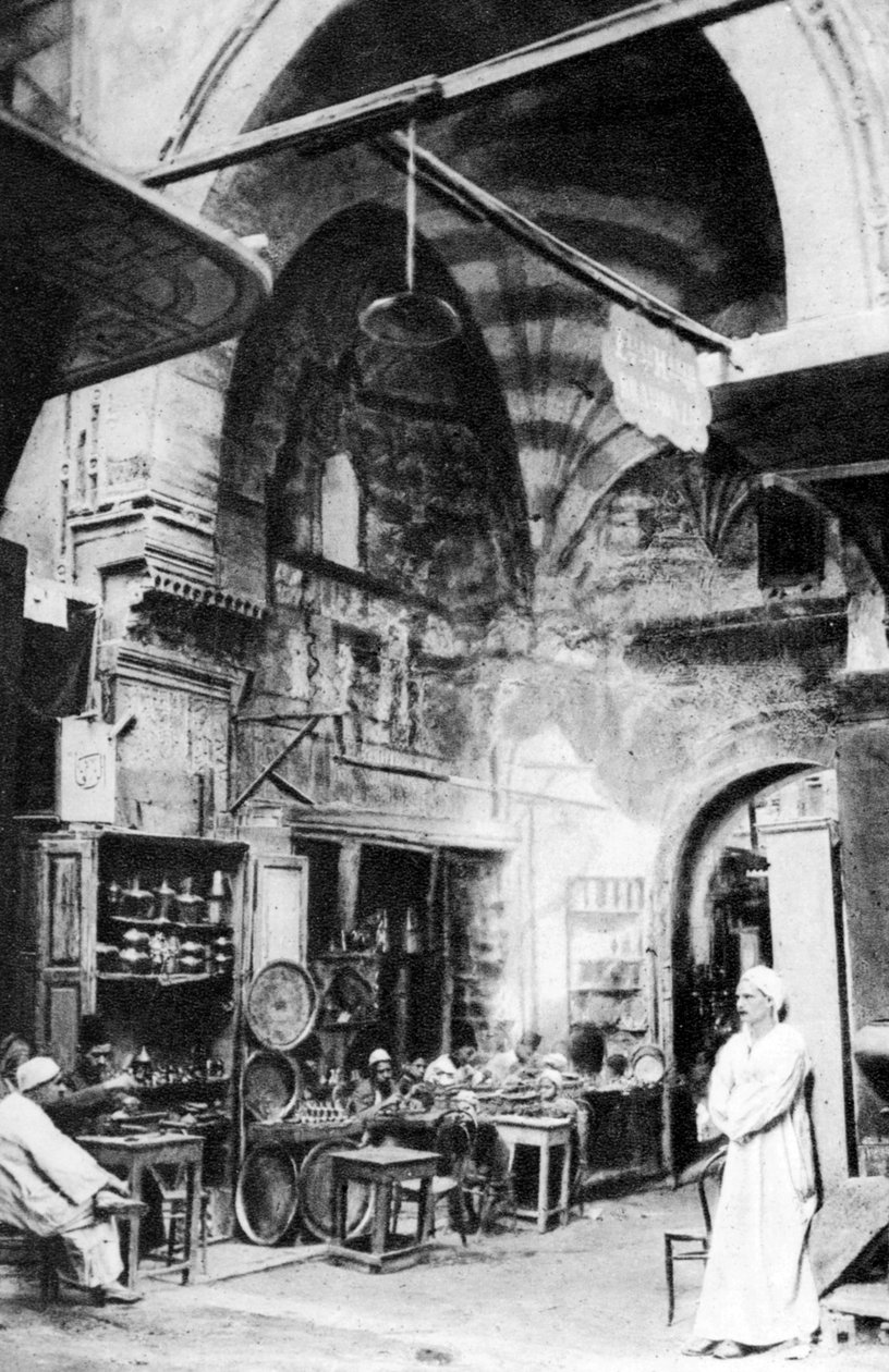 بازار في القاهرة ، مصر ، 1920 م بواسطة غير معروف