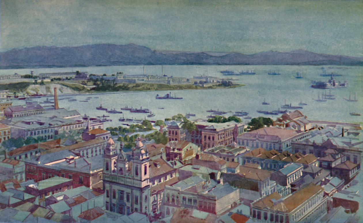 القليل من ريو مع Ilha das Cobras و Ilha Fiscal ، 1914 بواسطة غير معروف