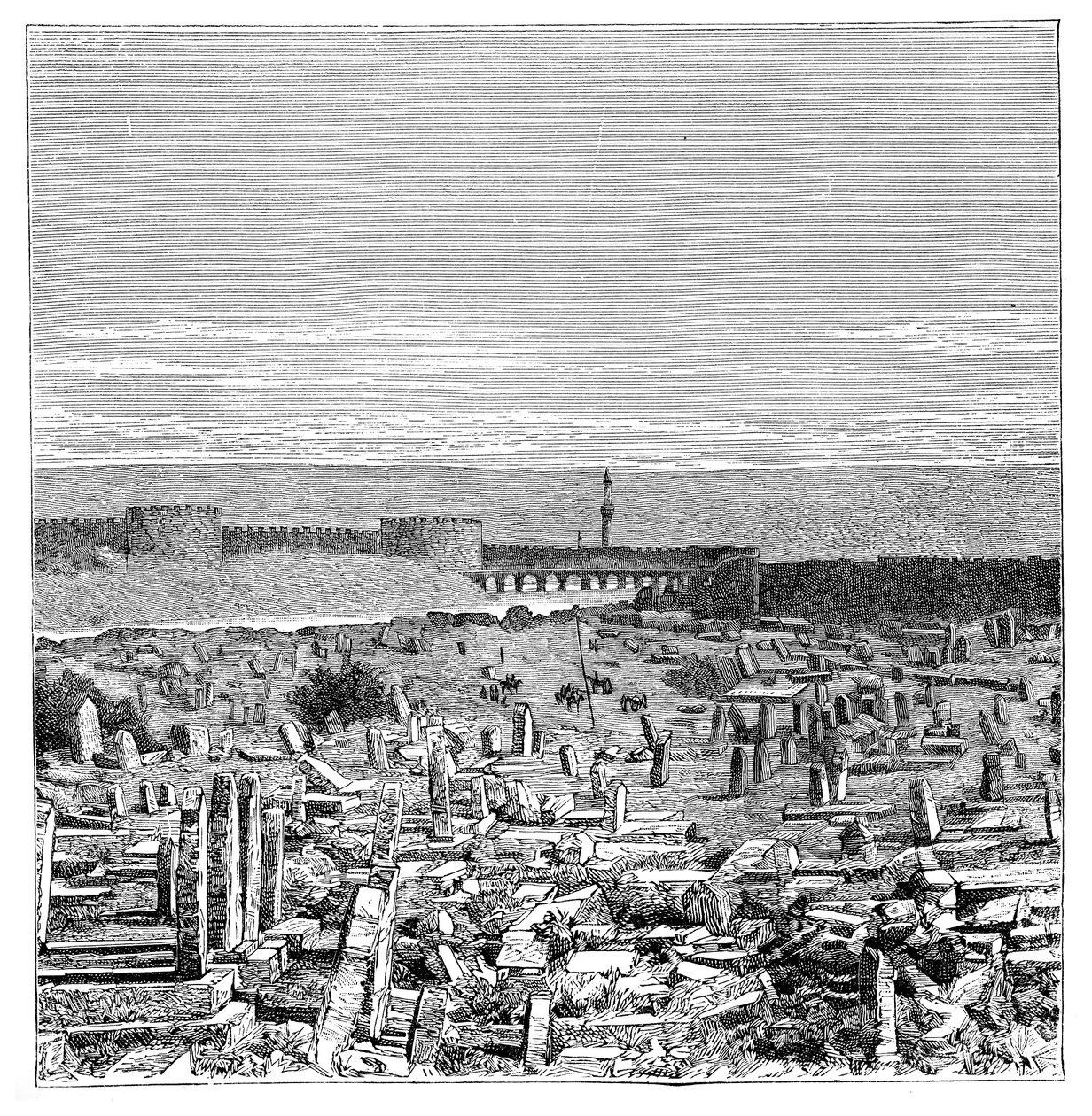 جسر فوق نهر دجلة ، ديار بكر ، تركيا ، 1895 بواسطة غير معروف