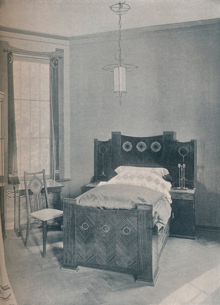 سرير طفل صممه بيتر بيرنز ، أعدمه TD Heymann ، 1901 بواسطة غير معروف