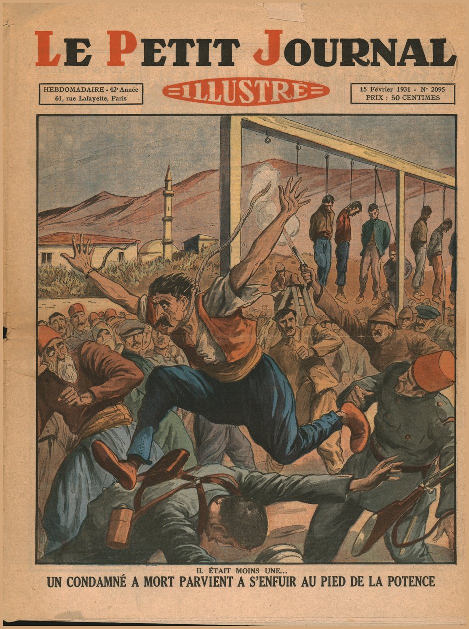 رجل مدان يهرب من المشنقة ، 1931. بواسطة غير معروف
