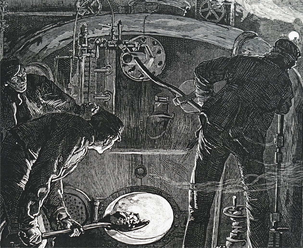 A driver and a fireman on a train. بواسطة غير معروف