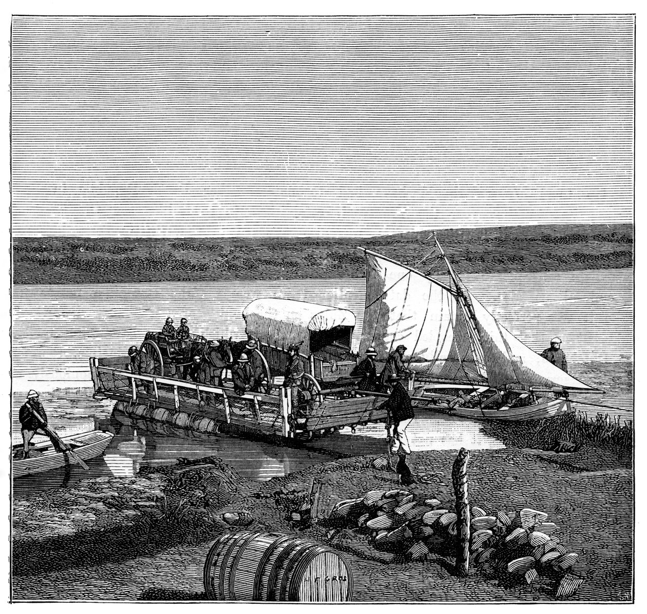 عبارة على نهر فال ، ترانسفال ، جنوب أفريقيا ، c1890 بواسطة غير معروف