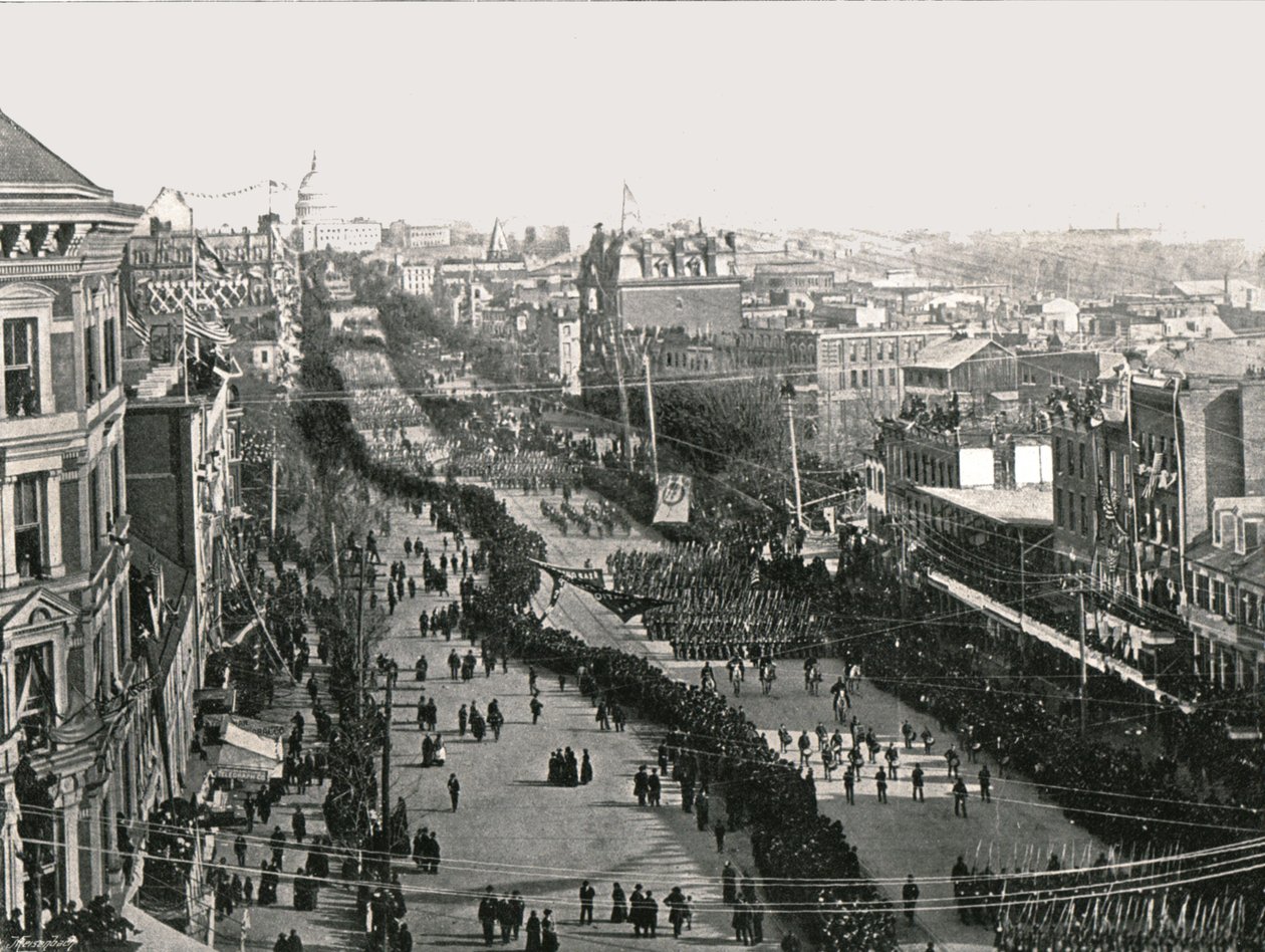 يوم احتفالي في العاصمة الأمريكية ، واشنطن العاصمة ، الولايات المتحدة الأمريكية ، 1895. بواسطة غير معروف