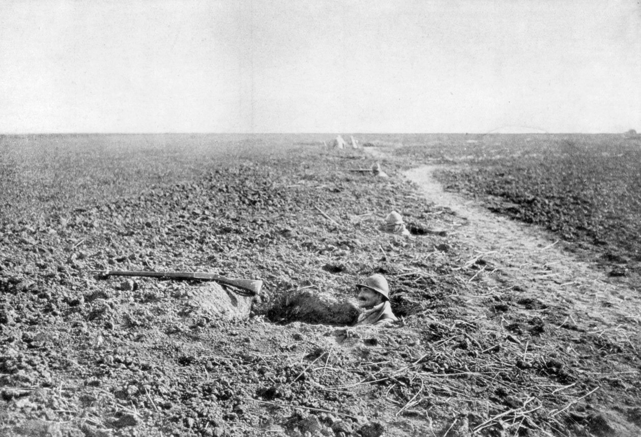 خط خنادق المشاة الفرنسية ، 1918 بواسطة غير معروف