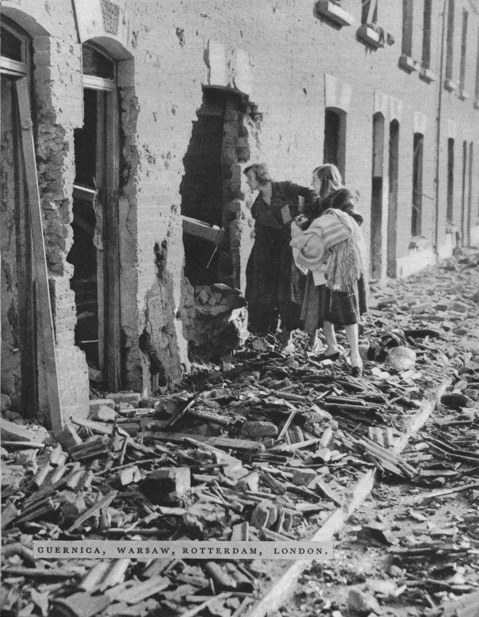 مشهد خلال غارة لندن ، c1940 1942 بواسطة غير معروف