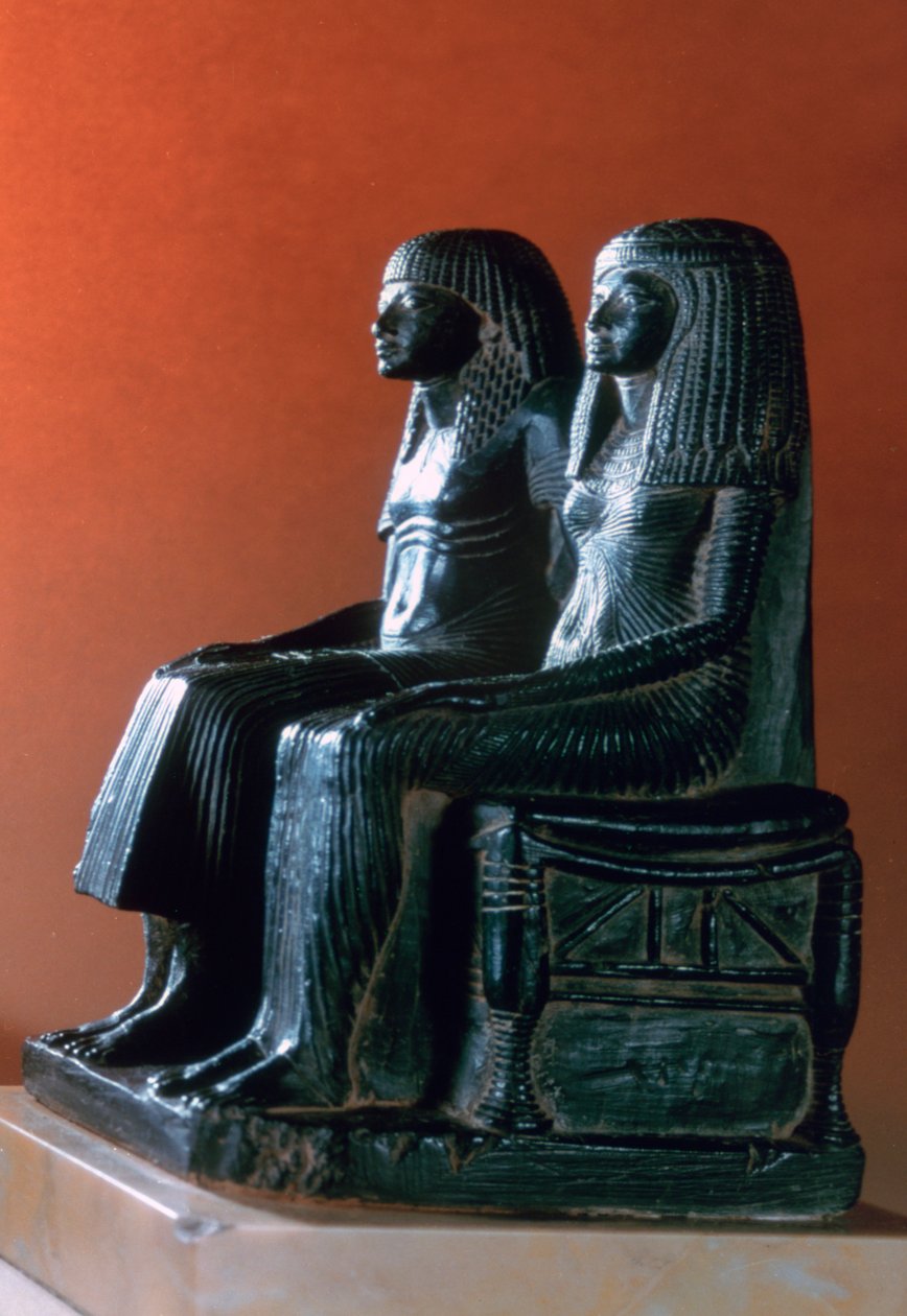 زوجان سيقان في الملابس الاحتفالية ، المملكة الحديثة ، مصري ، الأسرة التاسعة عشرة بواسطة غير معروف