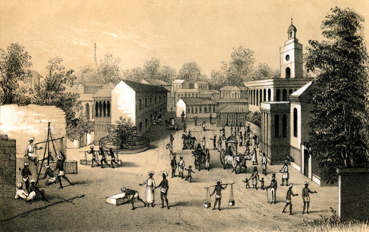 شارع في بومباي ، 1847 بواسطة غير معروف