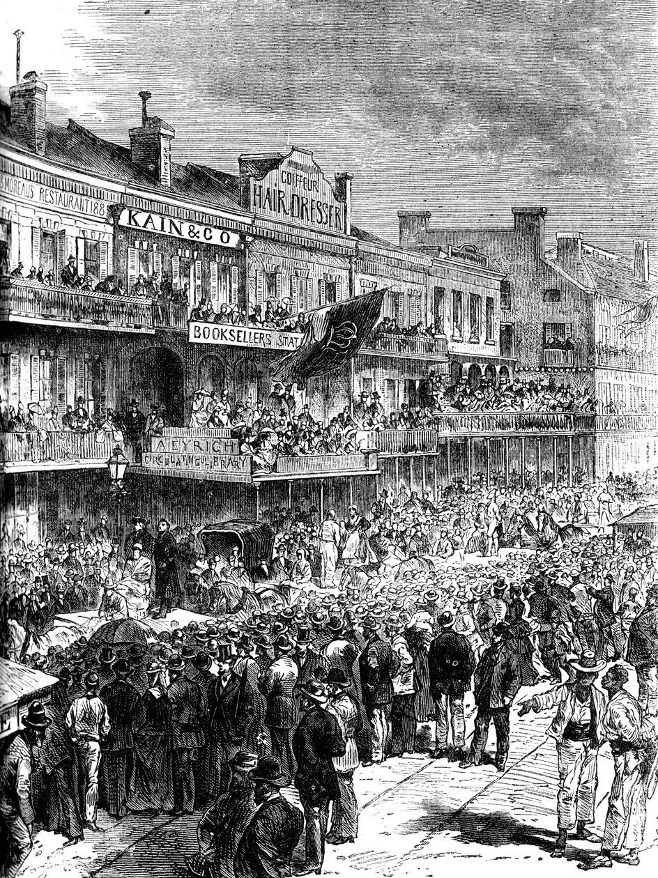 شارع في نيو أورليانز يوم الانتخابات ، 1860 م 1880 بواسطة غير معروف