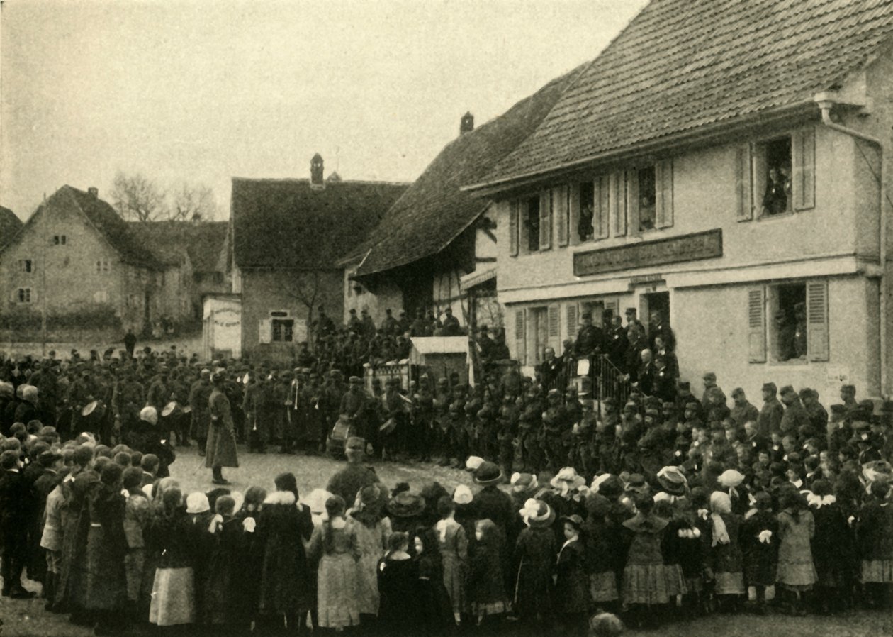 قرية في الألزاس محتلة من قبل القوات الفرنسية ، الحرب العالمية الأولى ، c1915 ، c1920. بواسطة غير معروف
