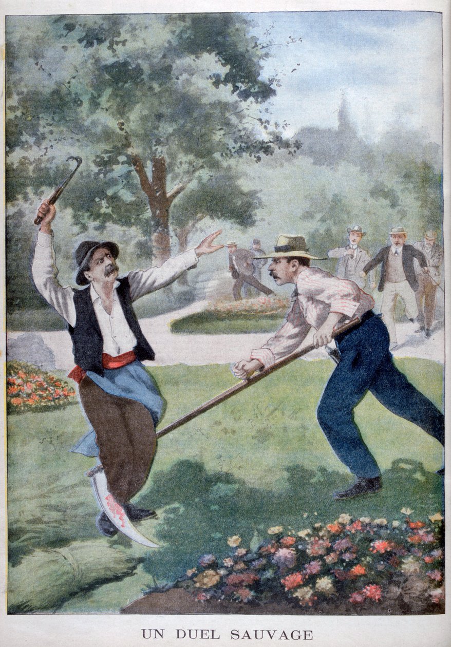 معركة برية تتضمن أدوات الحصاد ، 1902 بواسطة غير معروف